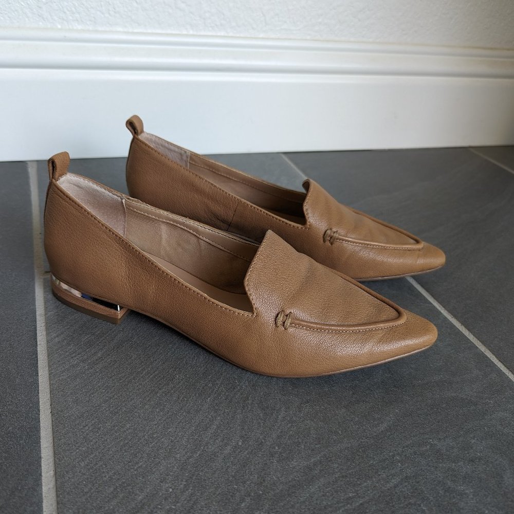 Franco Sarto Beige Pointed Toe Loafers (Like New)